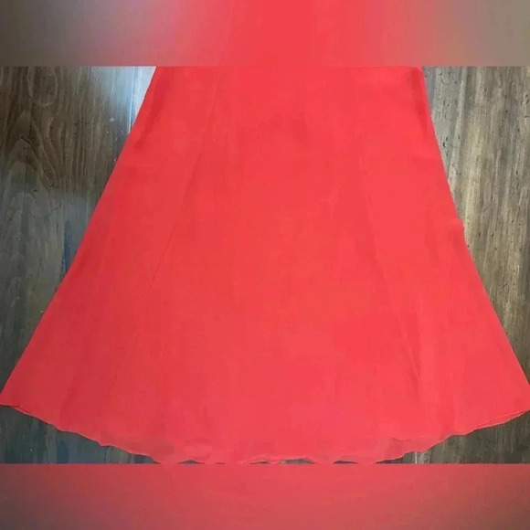 ASOS Designs Corset Dress Red Size 6 Maxi Sheer Panel Bodice Formal Sexy Cut Out - Picture 11 of 16